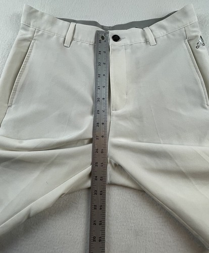 Adidas Golf Shorts Men's 30 White Chino Flat Front Logo Stretch Performance - Picture 3 of 10