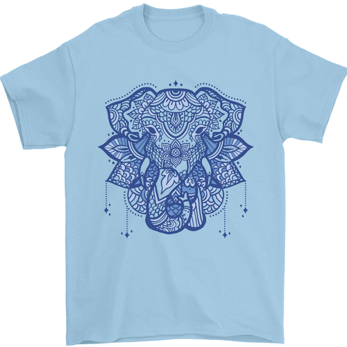 Camiseta De Hombre Elefante De Arte Mandala 100% Algodón - Imagen 6 de 90