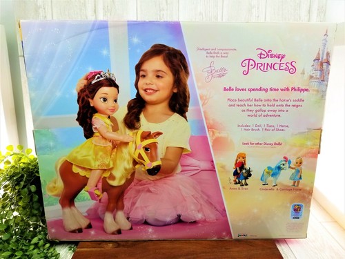 Disney's Beauty & The Beast Belle Doll & Philippe Horse Set Collectible HTF New - Picture 7 of 8