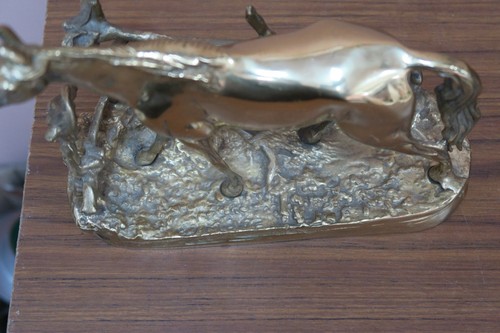 P.J. MENE Bronze ? Brass ? Arabian Horse Figurine Stallion Statue Sculpture 9" - Picture 9 of 11