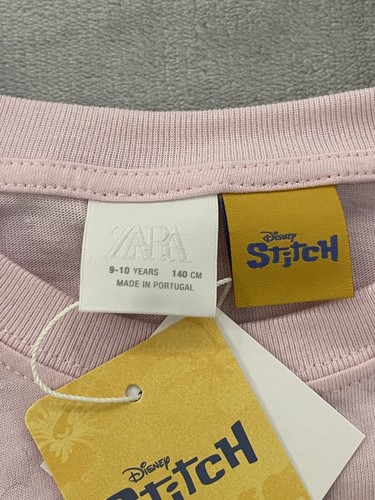ZARA Kids Lilo & Stitch Disney T-Shirt Girls 9–10 Pink Hawaii Sunset Graphic - Picture 3 of 10