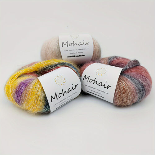 LOTE de 25 g/rollo chal mohair tejido bebé hilo cachemir lana colorida ganchillo - Imagen 14 de 29
