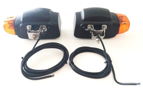 2x Faros Intermitente 12V Baumaschinen Tractor Bagger Quitanieves Pala Cargadora - Picture 7 of 12