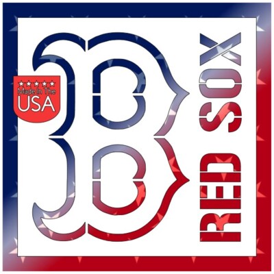 6''x6'' Clear Plastic Stencil - Boston Red Sox (MCA59)*****