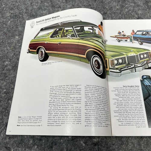 1974 Ford Station Wagon Yearbook Brochure Original 74 - Picture 5 of 22
