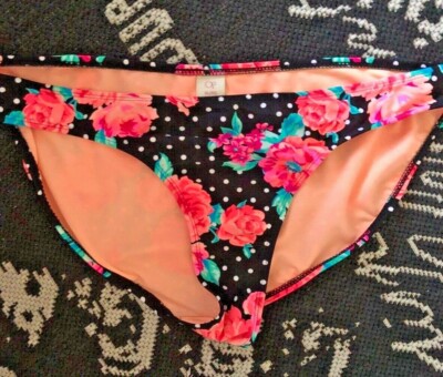 OP OCEAN PACIFIC XL 15-17 Black POLKA DOT Blue Pink Bathing Swim