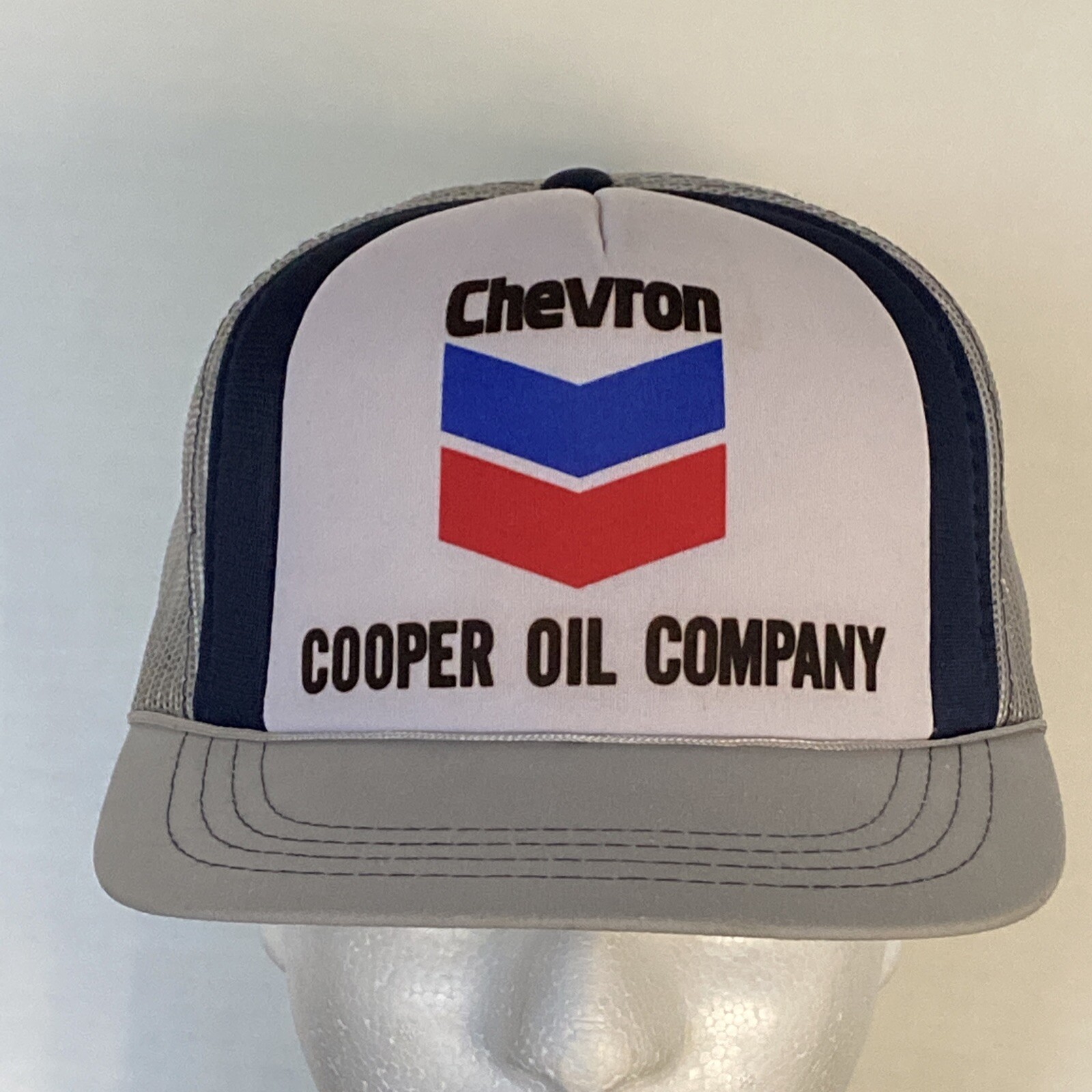 vintage chevron trucker hat cooper oil company Rope … Gem