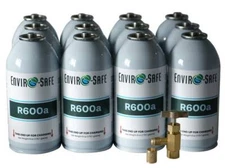 R600, R600 Refrigerant, Enviro-Safe R-600 6 oz 1 case, tap & cap kit #8062