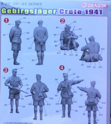 DRAGON 1/35 WW II GERMAN " GEBIRGSJAGER " INFANTRY SOLDIERS CRETE 1941 6742 F/S - Picture 3 of 5