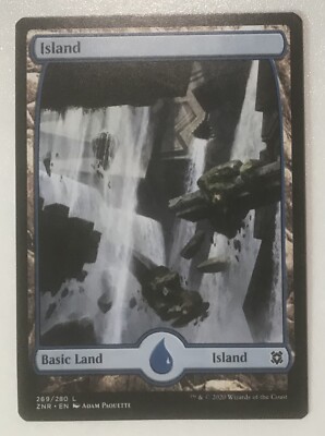 ISLAND 269 Zendikar Rising ZNR MTG Magic NM full art basic land