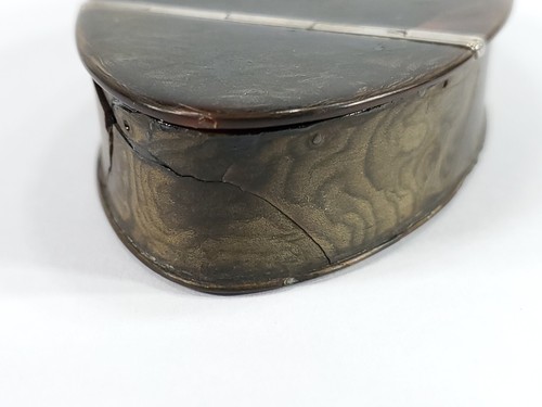 Antique 19th c. Sterling Silver & Shell Snuff Box - 第 10/10 張圖片