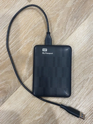 WD My Passport 1TB Portable USB 3.0 Portable Drive WDBBEP0010BBK-03 – Used