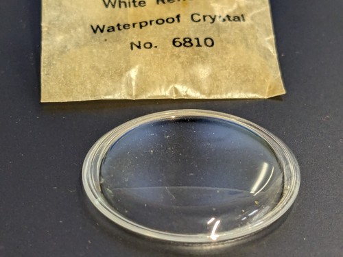 Original Benrus 6810 wasserdichte Acryl Armbanduhr Kristall mit weißem Reflektor - Bild 2 von 5