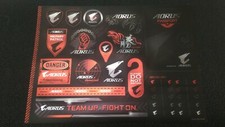 1 set Gigabyte Aorus Decal Stickers Set 31.5cm X 23cm
