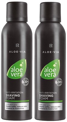 LR Aloe VIA Aloe Vera Men Hautberuhigender Rasierschaum Shaving Foam 2x 200ml