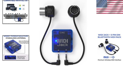 WIDI Bluetooth MIDI Adapter & DIN-5 Cable Pack - Wireless Freedom for Musicians - Picture 2 of 11
