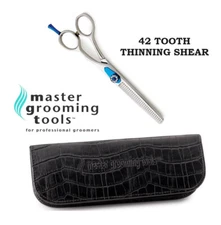 MASTER GROOMING TOOLS DIAMOND COBALT STAINLESS STEEL 42 T THINNING SHEAR SCISSOR
