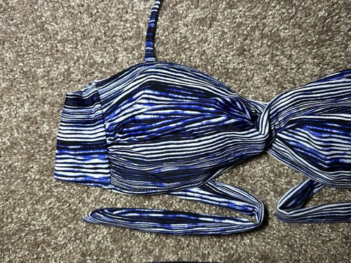 GANT Women’s Swimwear STRIPED HIPSTER Bikini Top & Bottom Set Blue Size XL NWT - Picture 6 of 24