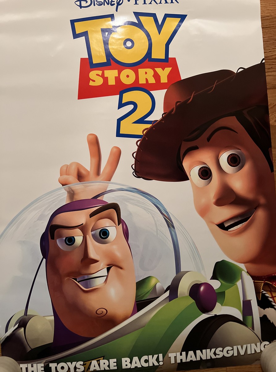 DISNEY Pixar TOY STORY 2 Original DS MOVIE POSTER Buzz Woody