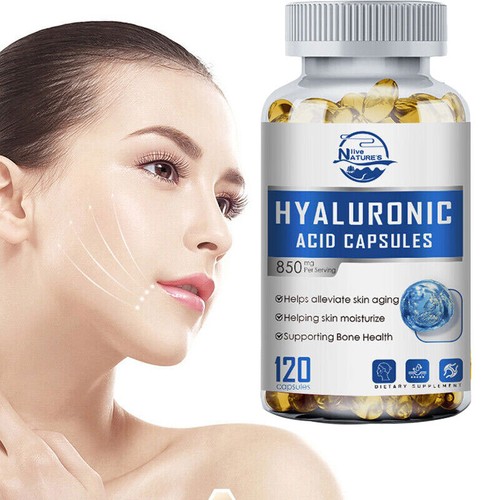 850mg Hyaluronic Acid 30 mg of Vitamin C For Joint and Skin Health 120 Capsules - Picture 1 of 14