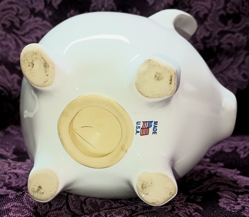 Antique 1914 Federal Reserve of Boston Ceramic Piggy Bank Excellent Rare 4.5" - Picture 5 of 8