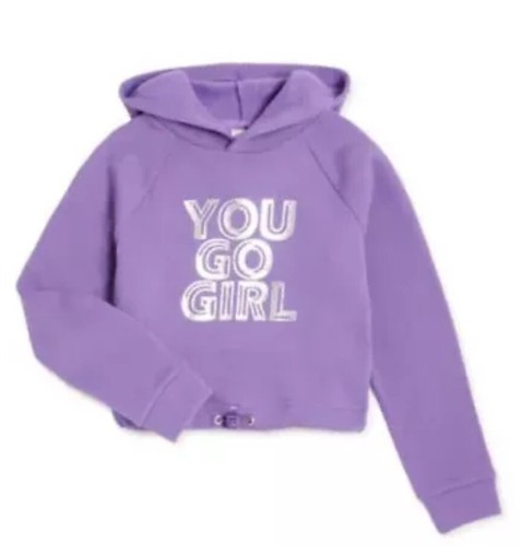 Athletic Works Girls Hoodie Sweatshirt Purple 14/16 Fleece Pullover Long Sleeve - Picture 6 of 11