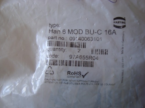 Harting E HAN 6 MOD BU-C 16A (09140063101) - Terminazione a Crimpare - - Picture 6 of 6
