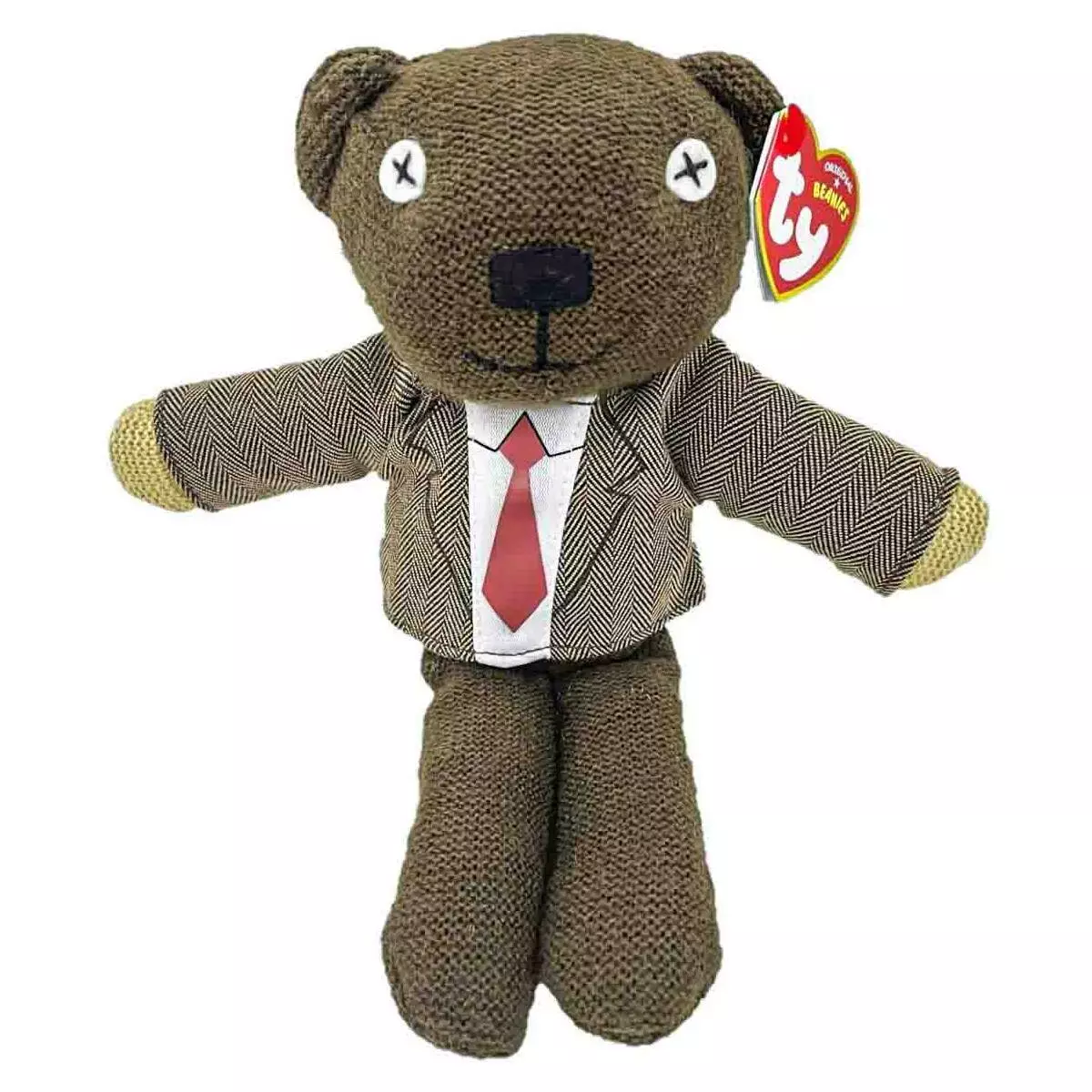 Mr Bean Teddy with Jacket and Tie Teddy Bear Soft Plush Toy TY Brand New