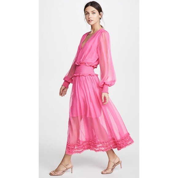 short sleeve wrap dress midi Midi Length Linen Wrap Dress with Short Sleeves, L / Moroccan Red
