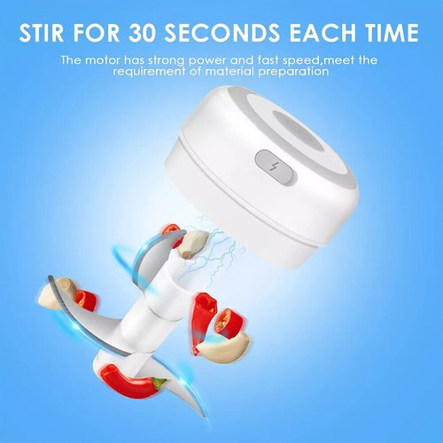 for Pepper Onion Wireless Food Processor Mincer Mini Garlic Chopper USB Charging - Picture 6 of 7