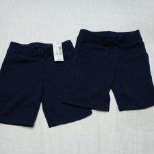 Two New Childrens Place Girls Shorts Sz 4 navy blue Stretch uniform or casual