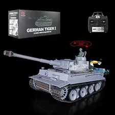 Heng Long 1/16 7.0 Plastic German Tiger I RC Military Tank 3818 W/ Smoking Sound