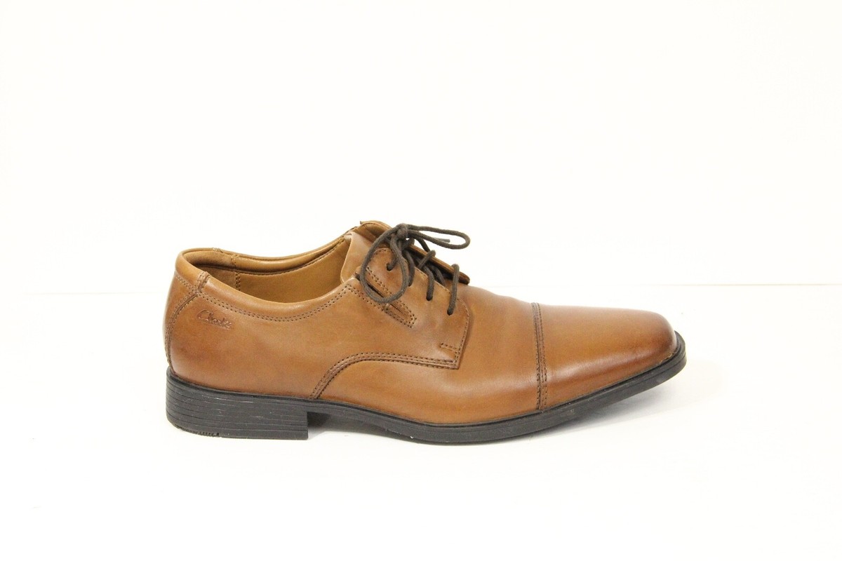 Clarks Collection Dress Shoe Mens Leather Oxford sz 9 Brown 