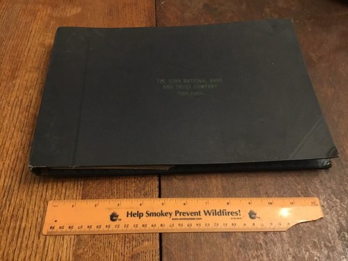 Vtg 50’s York National Bank And Trust Co PA Ledger/Folder/checkbook