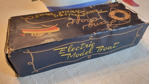 Working Lang Craft boat toy 1960s box outboard motor battery - Picture 16 of 16