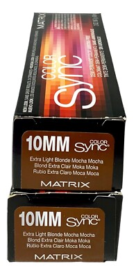 2-Matrix Color Sync 10MM Extra Light Blonde Mocha Moch Demi Permanent Hair Color