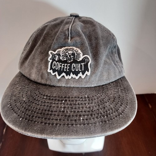 Coffee Cult Skeleton Graphic Adjustable Hat Adult Gray - Picture 2 of 7