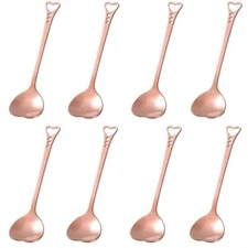 Stainless Steel Dessert Spoon Creative Cute Heart Shaped Espresso Spoons Kitchen
