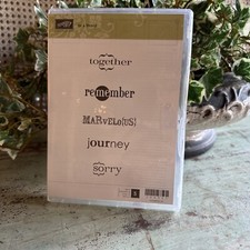 Stampin' Up "In A Word" Set of 5 Unmounted Stamps RETIRED Free Shipping