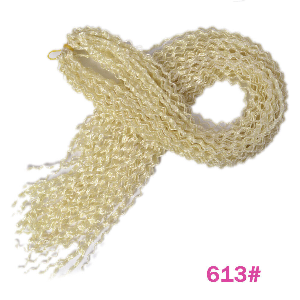 28" Long Wavy Micro Box Braids Crochet Twist Braiding Hair Extensions Synthetic - Picture 37 of 41