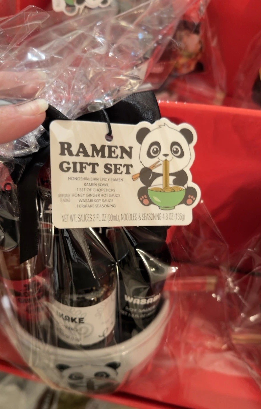 Panda Ramen 2Pk Ceramic Bowl Noodle Soup Chopsticks Sauce Furikake Seasons Set