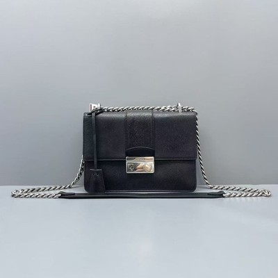 Prada Pre-Owned Authentic Chain Bag Black Free Tracked Shipping