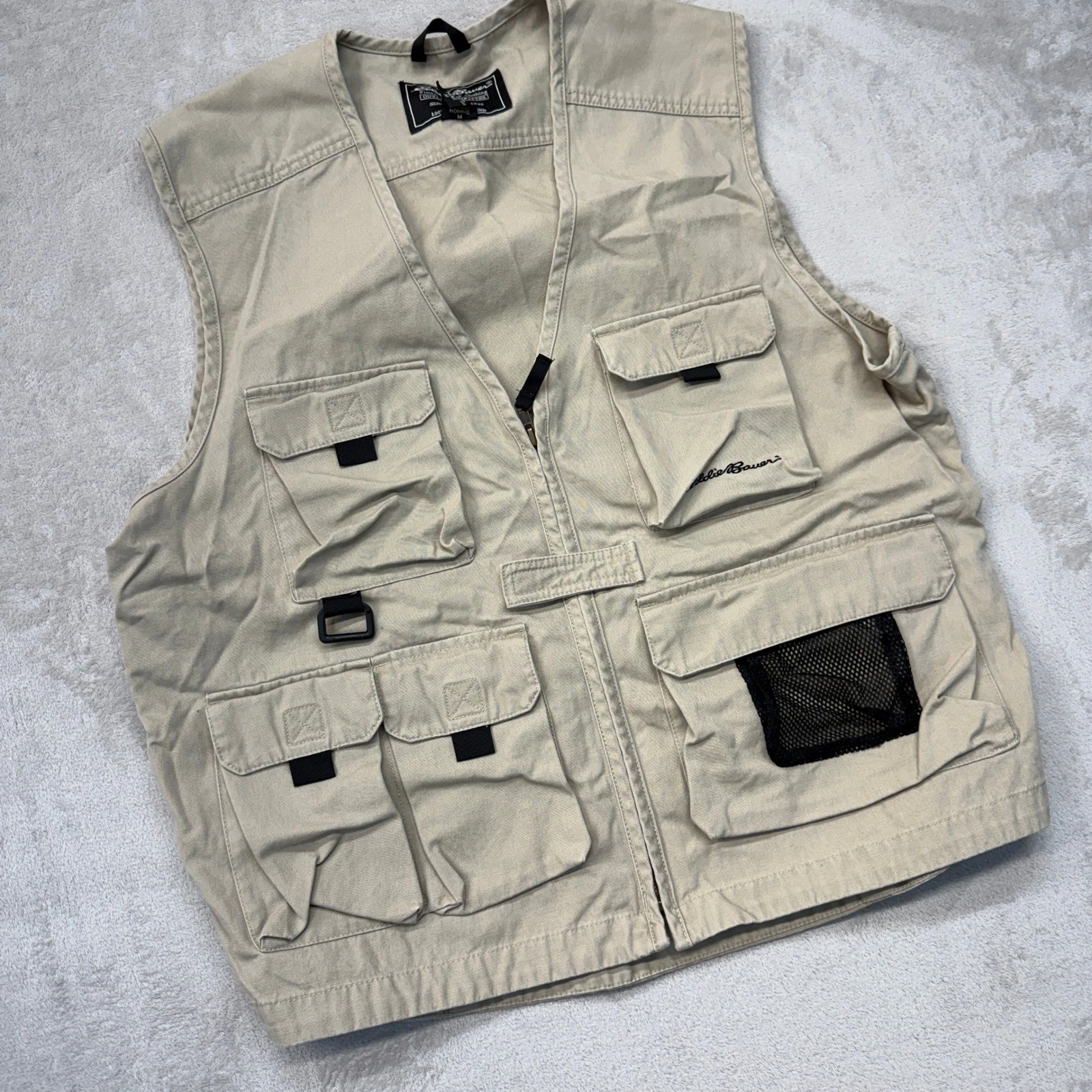 Eddie Bauer Vest Men Mediums Utility Cargo Fishing Safari Gorpcore Photographer