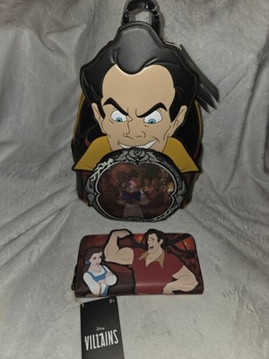 Loungefly Disney Die Schöne und das Biest Gaston Villains Mini Rucksack und Handtasche Set Brandneu
