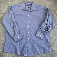 Arrow Dover Men s Broadcloth Button Down Shirt 16.5 Blue dress shirt