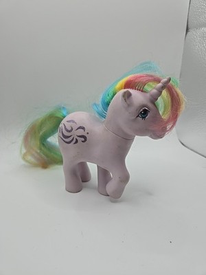 Windy G1 My Little Pony Vintage 1983 Hasbro Unicorn Rainbow Hair Glittery Swirl