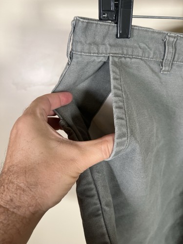 Patagonia Vintage Y2K Stand Up grau Baumwolle Canvas Wandern Reise Shorts Gr. 34x7 L - Bild 3 von 11