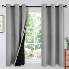 100 Blackout Curtains Thermal Insulated Grommet Top Total Blackout Window Cu...