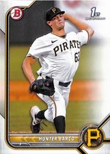 2022 Bowman Draft #BD-103 Hunter Barco Pittsburgh Pirates 1st Bowman