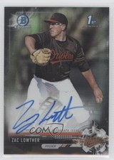 2017 Bowman Draft Chrome Pick Black Refractor 37/75 Zac Lowther Auto 0q65